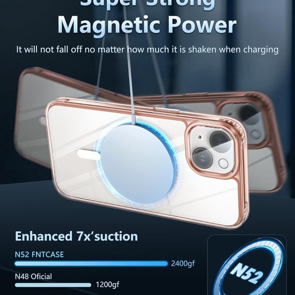 FNTCASE for iPhone 15 Case: Support Magnetic Charging Military Grade Protection - Picture 3 of 7